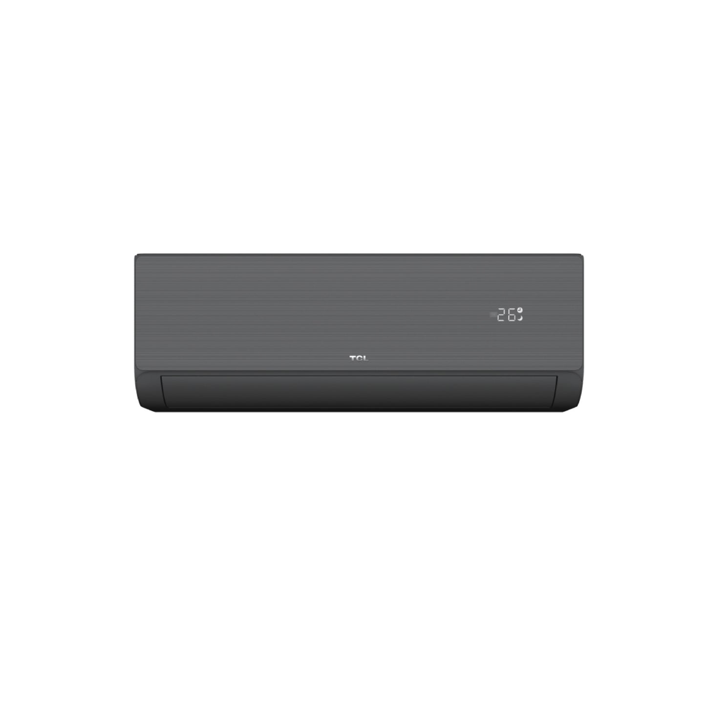 TCL GRAPH AI inverter κλιματιστικό A++/A+++ με Wi-Fi, ιονιστή και γεωεντοπισμό σε μαύρο χρώμα.