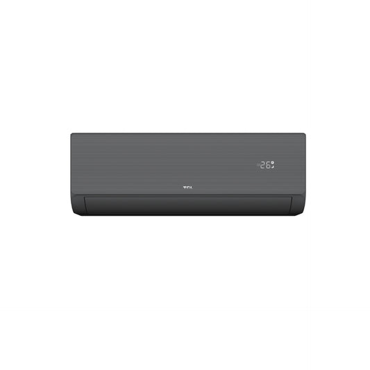 TCL GRAPH AI inverter κλιματιστικό A++/A+++ με Wi-Fi, ιονιστή και γεωεντοπισμό σε μαύρο χρώμα.